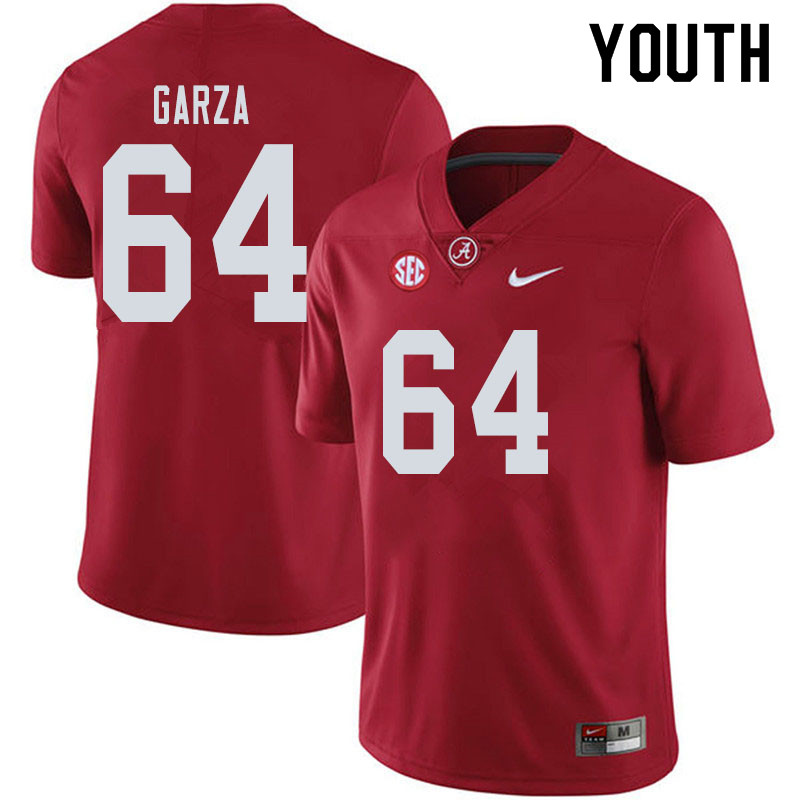 Youth #64 Rowdy Garza Alabama Crimson Tide College Football Jerseys Sale-Crimson
